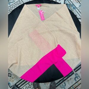 🆕💖🌴Lily Pulitzer🌴💖Lanelle Cashmere Wrap in Heathered Sand Bar